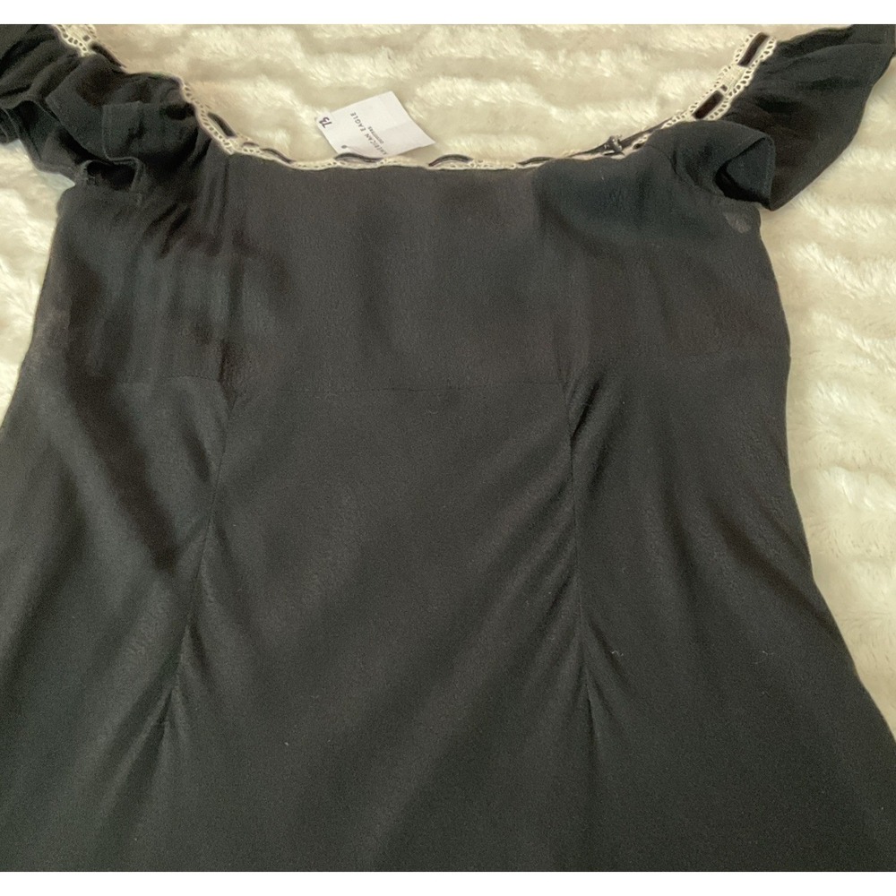 American Eagle Outfitter Women's  Size M Black Boho Cottage Core Midi Dress NWT - Picture 9 of 13